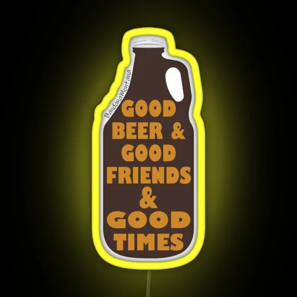 Beer Growler And RGB Neon Sign