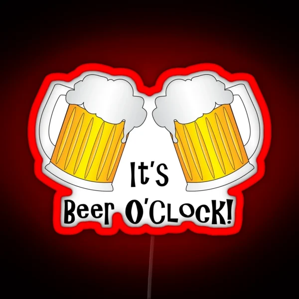 Beer O Clock Funny Oktoberfest Quote RGB Neon Sign