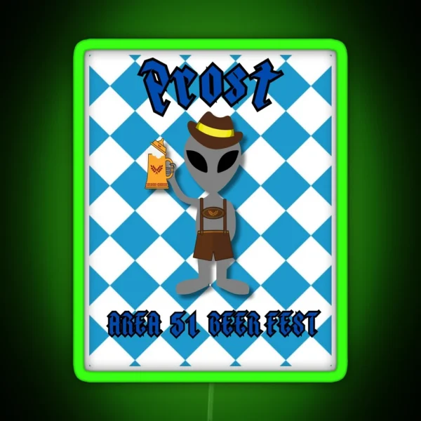 Beerfest Greeting RGB Neon Sign