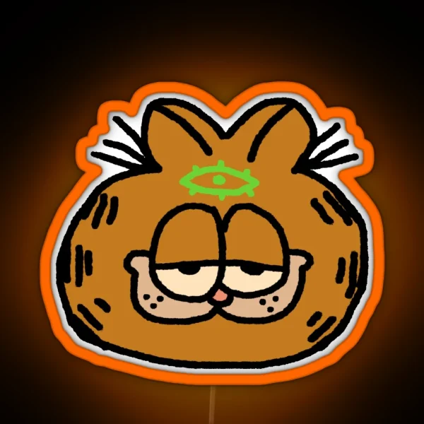 Beholding Garf No Text RGB Neon Sign