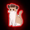 Beige Cowboy Cat RGB Neon Sign - Image 2