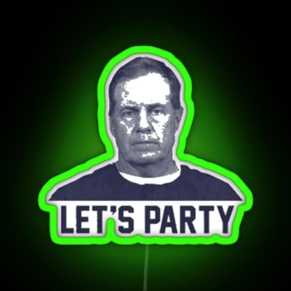 Belichick New England Patriots Super Bowl Champ RGB Neon Sign
