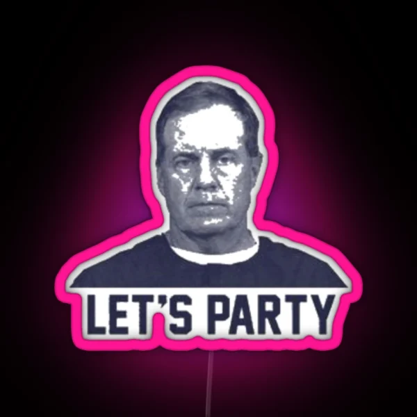 Belichick New England Patriots Super Bowl Champ RGB Neon Sign
