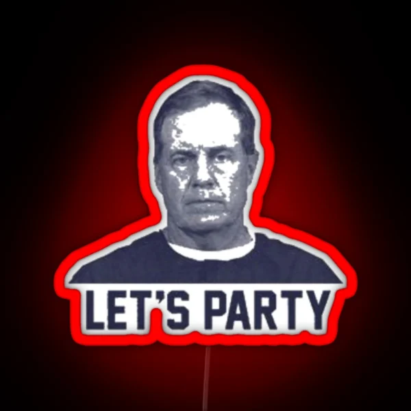 Belichick New England Patriots Super Bowl Champ RGB Neon Sign