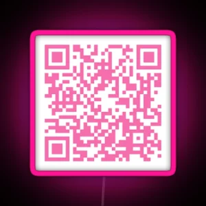 Bella Where The Hell Have You Been Loca QR Code RGB Neon Sign