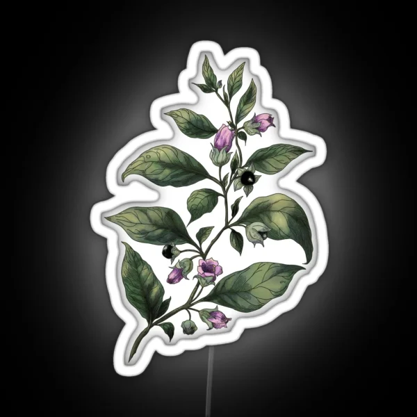 Belladonna Deadly Nightshade Magical Herbs RGB Neon Sign