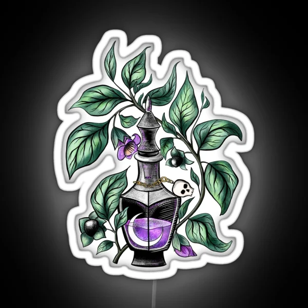 Belladonna Deadly Nightshade Magical Herbs RGB Neon Sign