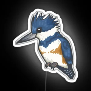 Belted Kingfisher RGB Neon Sign