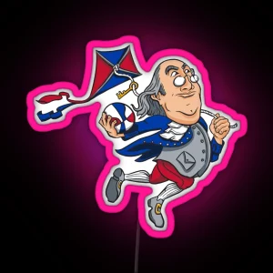 Ben Franklin Philadelphia 76ers Drunking Led RGB Neon Sign