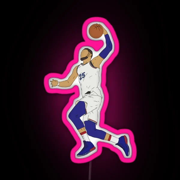 Ben Simmons Slam Dunk RGB Neon Sign