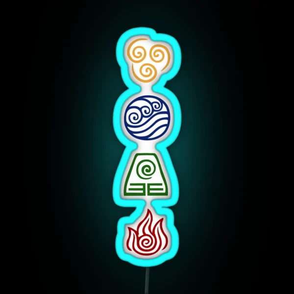 Bending Symbols RGB Neon Sign