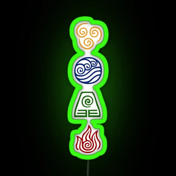Bending Symbols RGB Neon Sign
