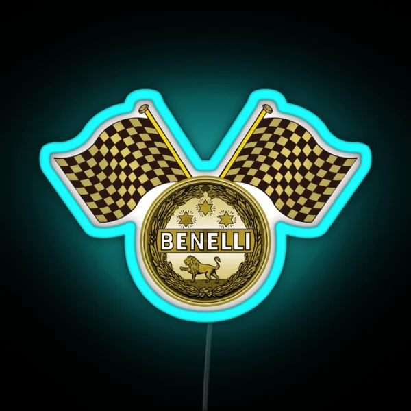 Benelli Vintage Motorcycles Italy RGB Neon Sign
