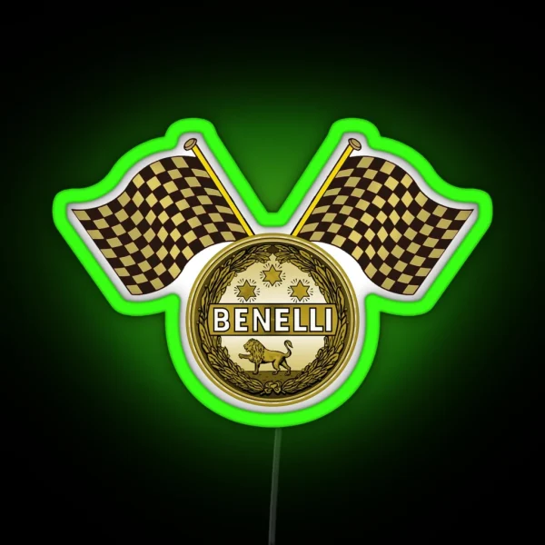 Benelli Vintage Motorcycles Italy RGB Neon Sign