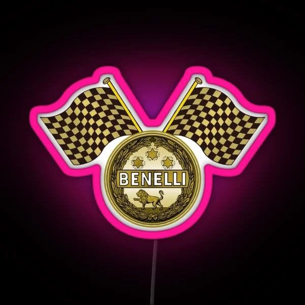Benelli Vintage Motorcycles Italy RGB Neon Sign