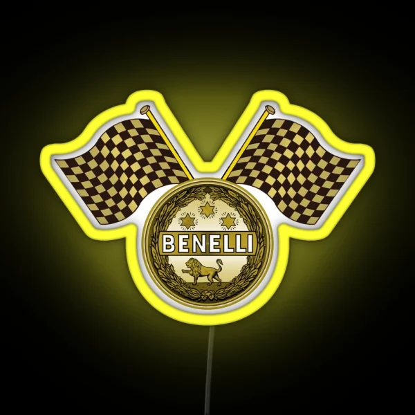 Benelli Vintage Motorcycles Italy RGB Neon Sign