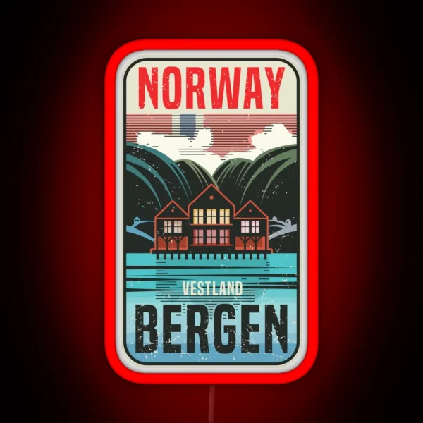 Bergen Norway RGB Neon Sign