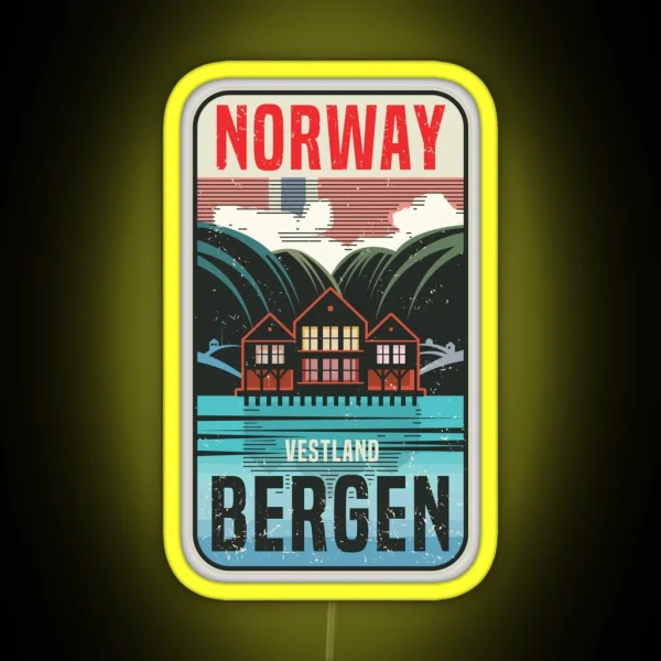 Bergen Norway RGB Neon Sign