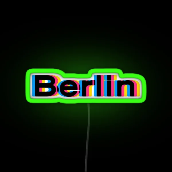 Berlin 3D RGB Neon Sign