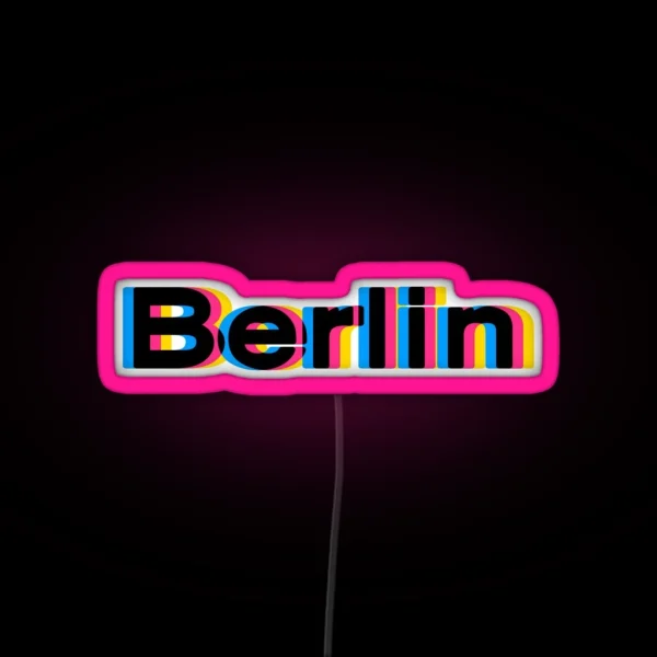 Berlin 3D RGB Neon Sign