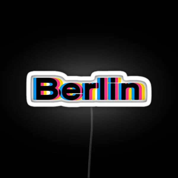 Berlin 3D RGB Neon Sign