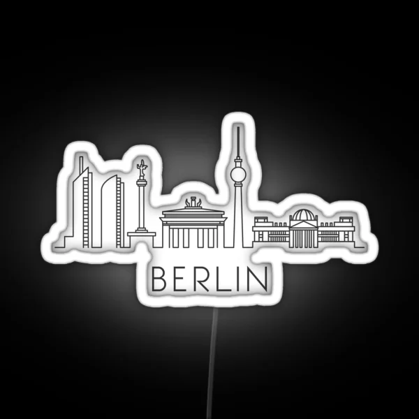 Berlin City Skyline Silhouette RGB Neon Sign