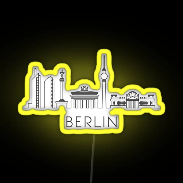 Berlin City Skyline Silhouette RGB Neon Sign