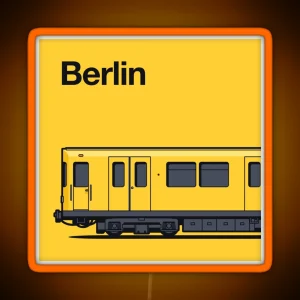 Berlin Class F Yellow World Train Side Germany RGB Neon Sign