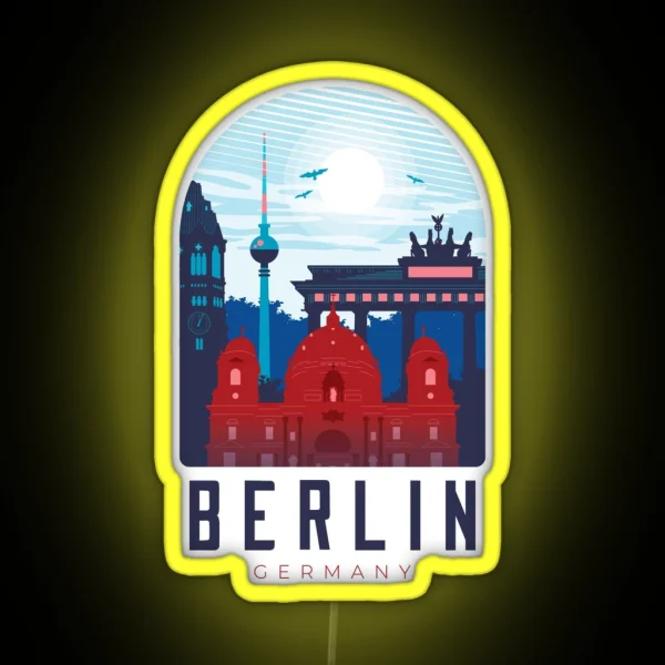 Berlin Germany My City Vacation Trip 2 RGB Neon Sign