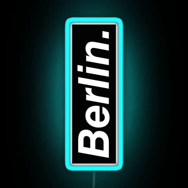 Berlin Oblique RGB Neon Sign