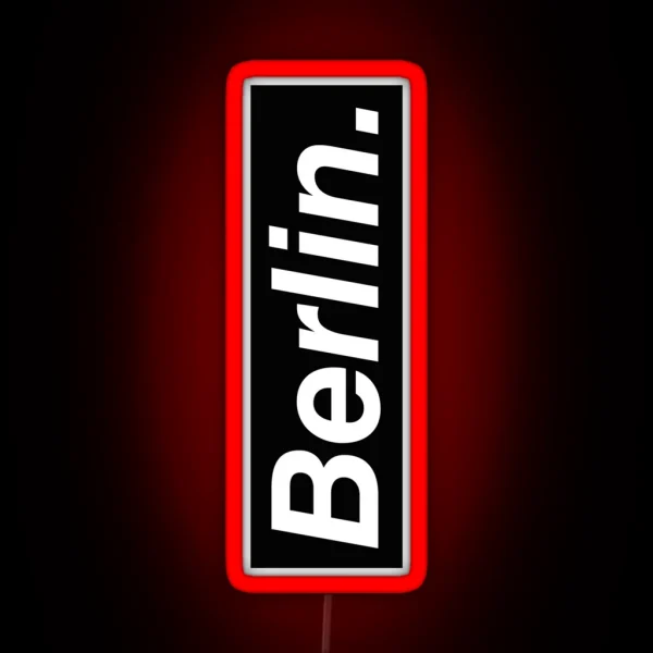Berlin Oblique RGB Neon Sign