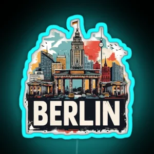 Berlin Pop Art Travel Vintage RGB Neon Sign