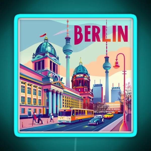 Berlin Print Berliner Art RGB Neon Sign