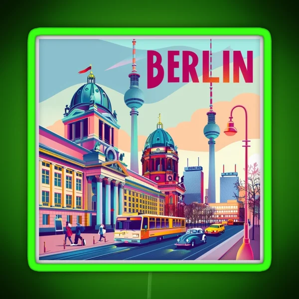 Berlin Print Berliner Art RGB Neon Sign