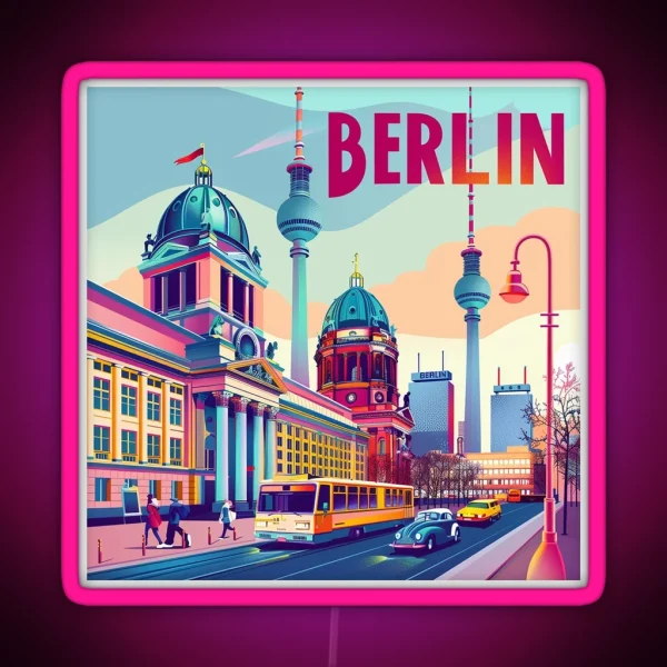 Berlin Print Berliner Art RGB Neon Sign
