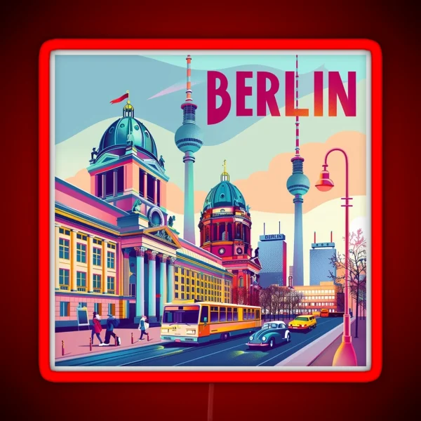 Berlin Print Berliner Art RGB Neon Sign