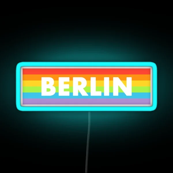 Berlin Rainbow Flag RGB Neon Sign