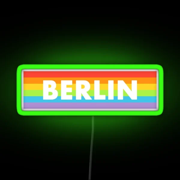Berlin Rainbow Flag RGB Neon Sign