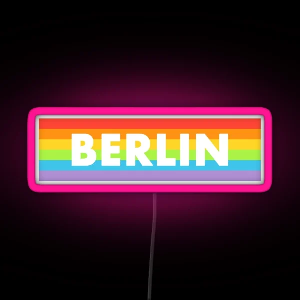 Berlin Rainbow Flag RGB Neon Sign