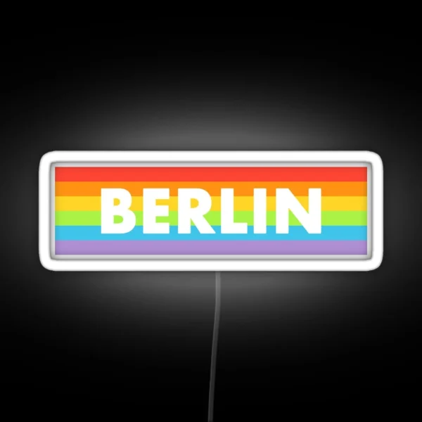 Berlin Rainbow Flag RGB Neon Sign