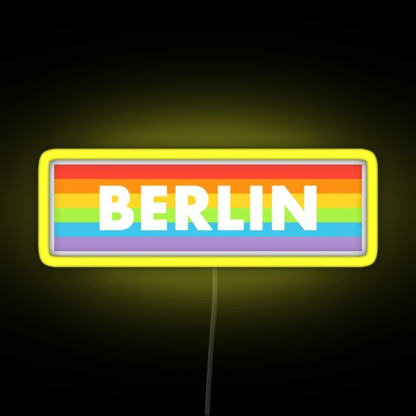 Berlin Rainbow Flag RGB Neon Sign
