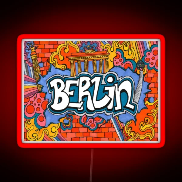 Berlin Street Art RGB Neon Sign