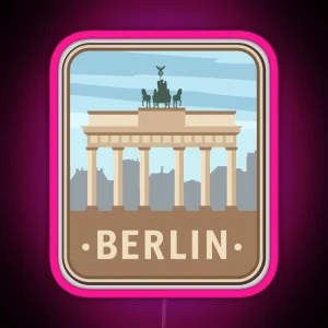 BERLIN SUITCASE RGB Neon Sign