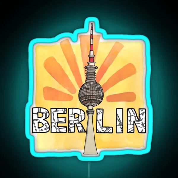 Berlin TV Tower RGB Neon Sign