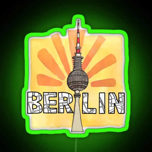 Berlin TV Tower RGB Neon Sign