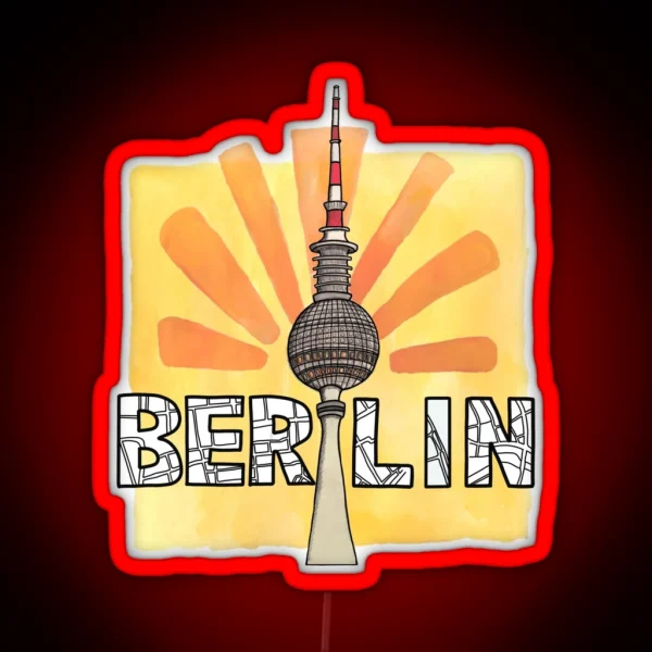 Berlin TV Tower RGB Neon Sign