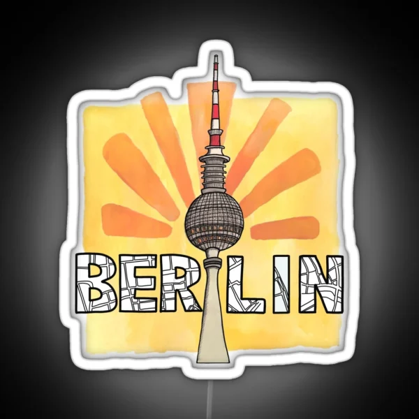 Berlin TV Tower RGB Neon Sign