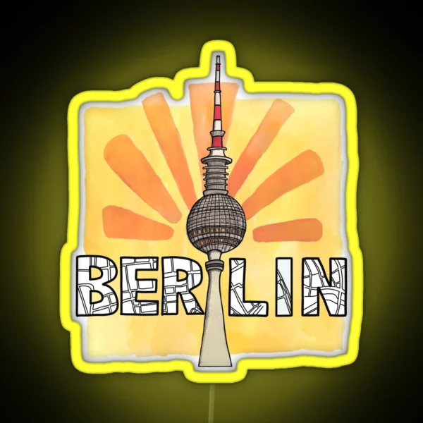 Berlin TV Tower RGB Neon Sign