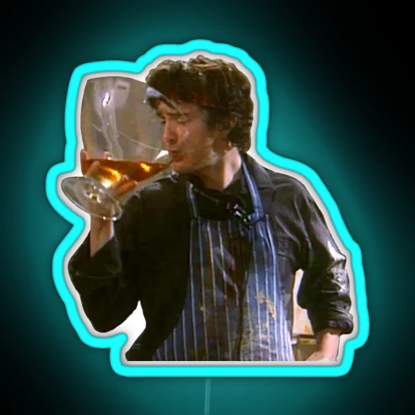 Bernard Black Taking A Big Sip RGB Neon Sign