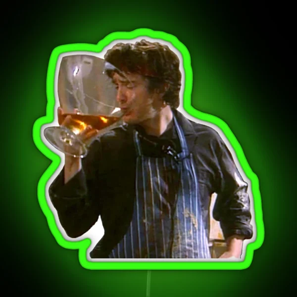 Bernard Black Taking A Big Sip RGB Neon Sign